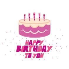 Cute Happy Birthday Card Template Editable N3