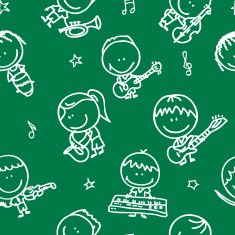 Music kids pattern N3