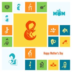 Happy Mothers Day Icons N432