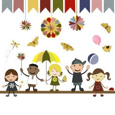 Cute happy cartoon kids N3