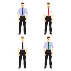 Male figures avatars icons Business people