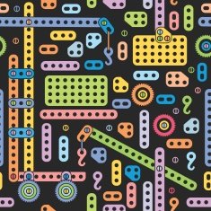 Baby colorful pattern with transport N2