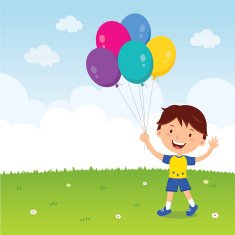Boy Holding Balloons N2