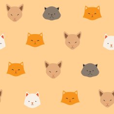Cute cats vector pattern