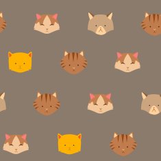 Cute cats vector pattern N5