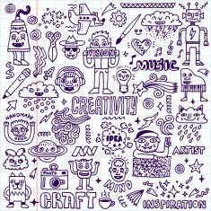 Creativity Activities Funny Doodle Cartoon Set 2 Arts and Crafts