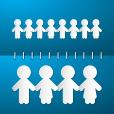 Abstract Vector Paper People Illustration