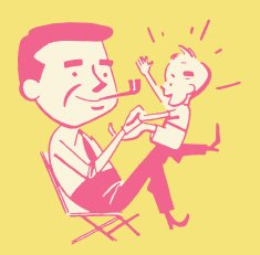 Father with Baby Son on Knee