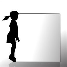 Vector silhouette of a girl N34