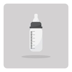 Vector of flat icon baby bottle