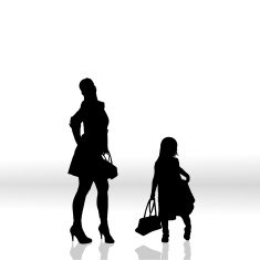 Vector silhouette of family N171