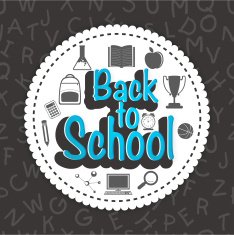 Sticker tag or label for Back to School N3