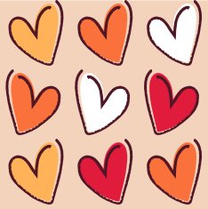 Seamless pattern with hearts
