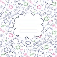 Back To School Seamless Background with space for your text