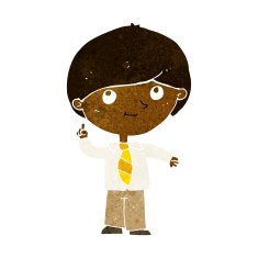 cartoon boy with idea N6