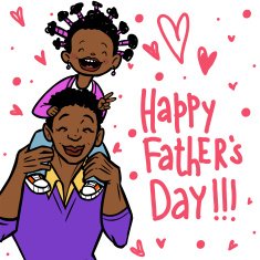 Funny cartoon fathers day card vector illustration N11