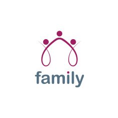 happy family vector design template N4