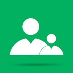 Flat icon of businessman and child N6