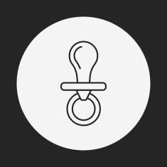 Baby pacifiers line icon N11