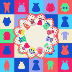 background of Fashion girl dresses Clothes for children