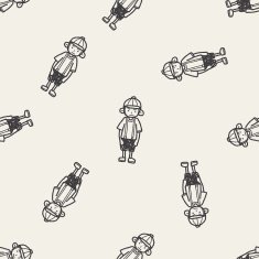 child doodle seamless pattern background N2