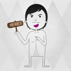 Sign Text Joke Cartoon Character