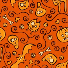 Halloween seamless pattern Vector background