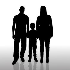 Vector silhouette of family N193