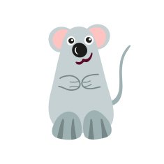 Cartoon mouse stylized funny monster