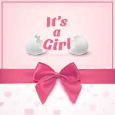 Its a girl Template for baby shower celebration N4