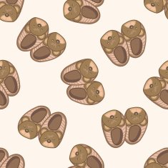 Baby supplies slippers cartoon seamless pattern background N4
