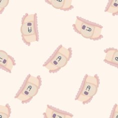 baby diaper them cartoon seamless pattern background N4