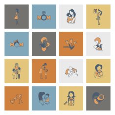 Happy Mothers Day Icons N434