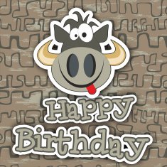 Happy birthday card design Vector illustration N5