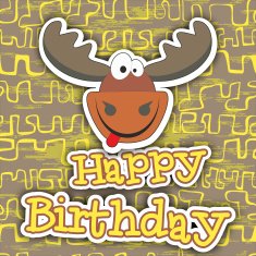 Happy birthday card design Vector illustration N6