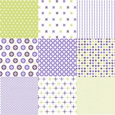 Set of seamless geometric patterns N11