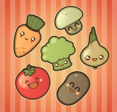 Kawaii vegetables