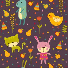 Seamless happy birthday baby background