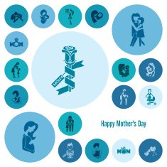 Happy Mothers Day Icons N435