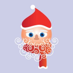 Santa Face Christmas Card