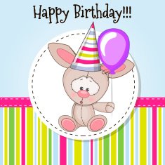 Rabbit with balloon N2