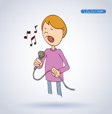 young boy singing