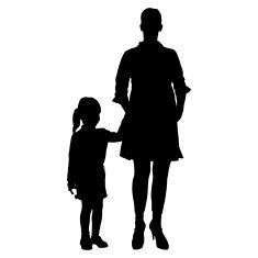 Vector silhouette of family N203