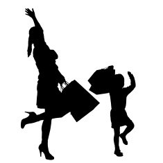 Vector silhouette of a family N62