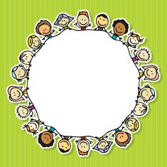 Frame of happy kids N2