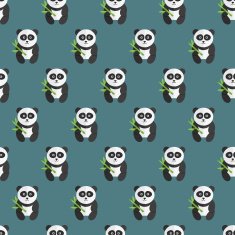 Seamless panda bear pattern
