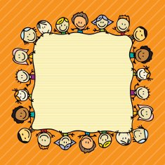 Frame of happy kids N3