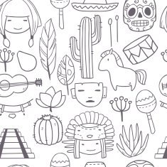 mexican seamless pattern