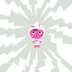 Thunder clap kid action character illustration