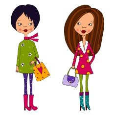 Cartoon characters over white background N16